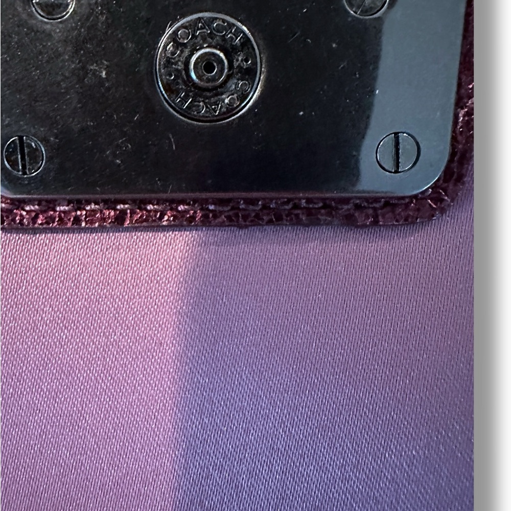 Coach Kristin Studded Convertible Crossbody MINI Bag Metallic Purple Boysenberry - Picture 9 of 12